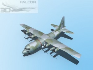falcon3d c130 hercules usaf Modelo 3D