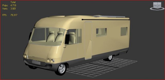 hymer camper Modelo 3D .c4d .max .obj .3ds .fbx .stl .blend 