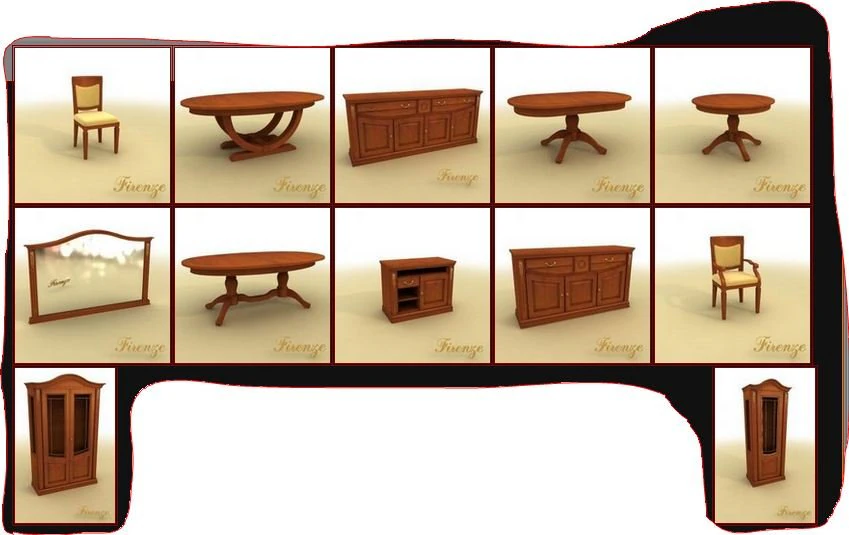 furniture set 3D Model .c4d .max .obj .3ds .fbx .stl .blend 