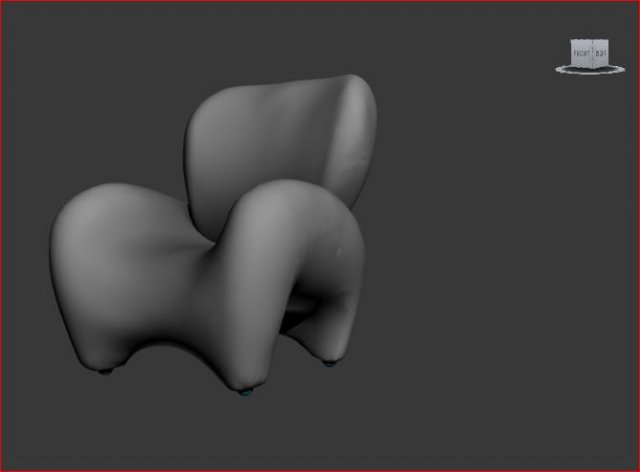 kreslo 3D Model .c4d .max .obj .3ds .fbx .stl .blend 