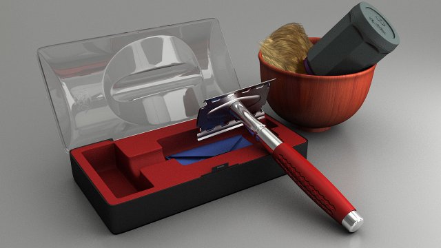 old russian razor 3D Модель .c4d .max .obj .3ds .fbx .stl .blend