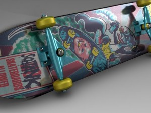 skateboard Model 3D