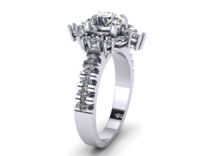 love rose engagement ring 3D Print Model