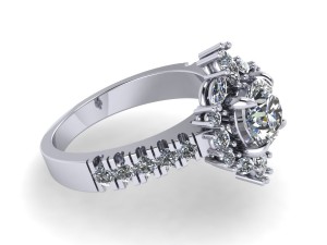 love rose engagement ring Modelo de impresión 3D