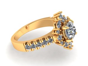 love rose engagement ring Modelo de impresión 3D
