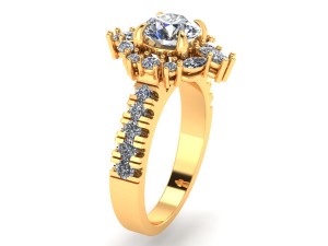 love rose engagement ring Modelo de impresión 3D