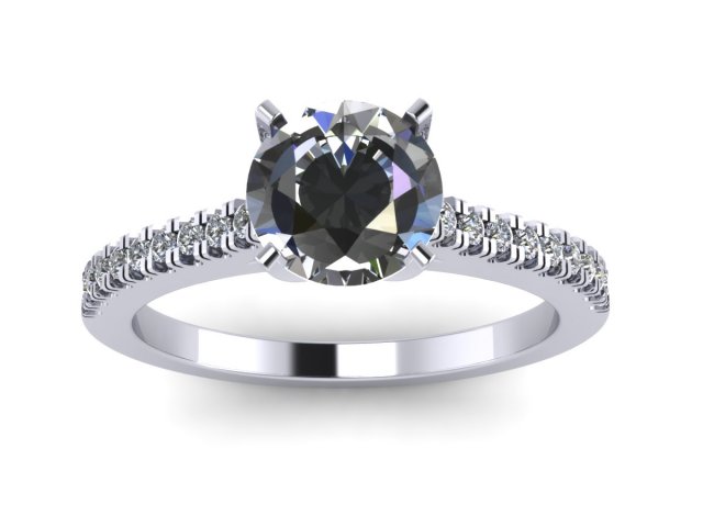 love solitaire diamond ring 3D Принт Модель .c4d .max .obj .3ds .fbx .stl .blend 