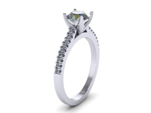 love solitaire diamond ring 3D Принт Модель