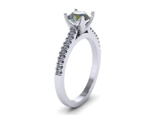 love solitaire diamond ring 3D Print Model
