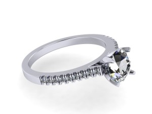 love solitaire diamond ring 3D Принт Модель