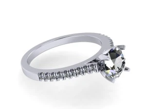 love solitaire diamond ring 3D Print Model