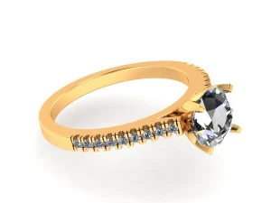 love solitaire diamond ring 3D Print Model