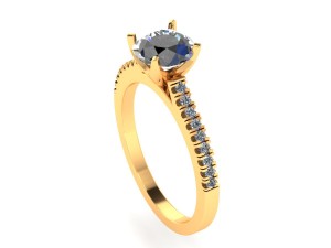 love solitaire diamond ring 3D Принт Модель