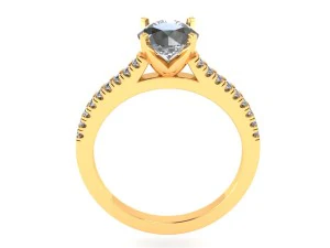 love solitaire diamond ring 3D Print Model