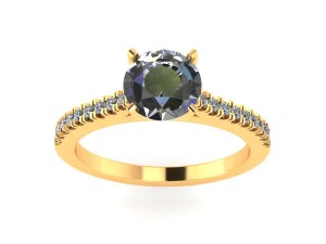 love solitaire diamond ring 3D Print Model