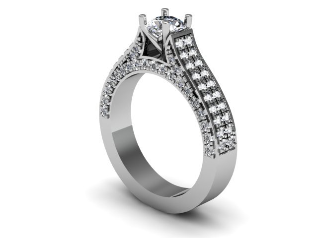 love three row wedding ring 3D Принт Модель .c4d .max .obj .3ds .fbx .stl .blend 