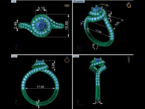 love twife diamond ring Modelo de Impressão 3D