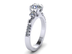 unique love wedding ring 3D Print Model