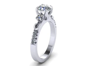unique love wedding ring 3D Print Model