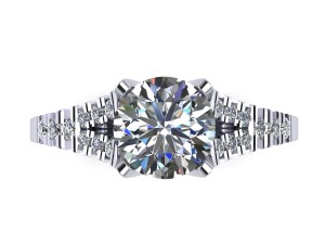 love pave solitaire ring 3D Print Model