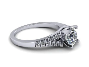 love pave solitaire ring 3D Print Model