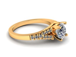 love pave solitaire ring 3D Print Model
