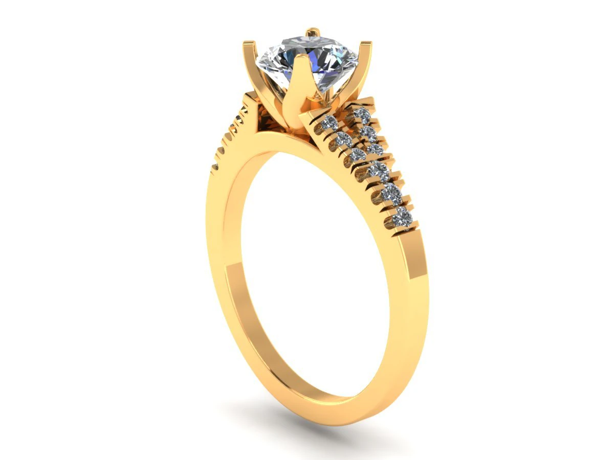 love pave solitaire ring 3D Print Model .c4d .max .obj .3ds .fbx .stl .blend 