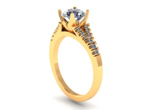 love pave solitaire ring 3D Print Model