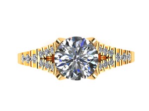 love pave solitaire ring 3D Print Model
