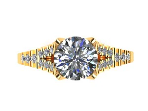 love pave solitaire ring 3D Print Model