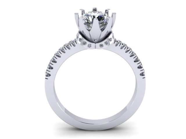 Download pave set engagement ring 3D Model