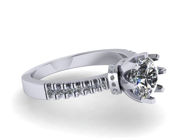 Download pave set engagement ring 3D Model