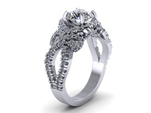 love flower wedding ring 3D Print Model