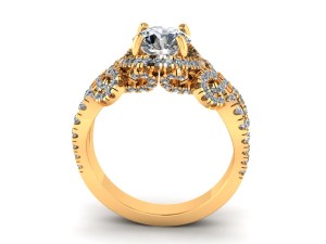 love flower wedding ring 3D Print Model