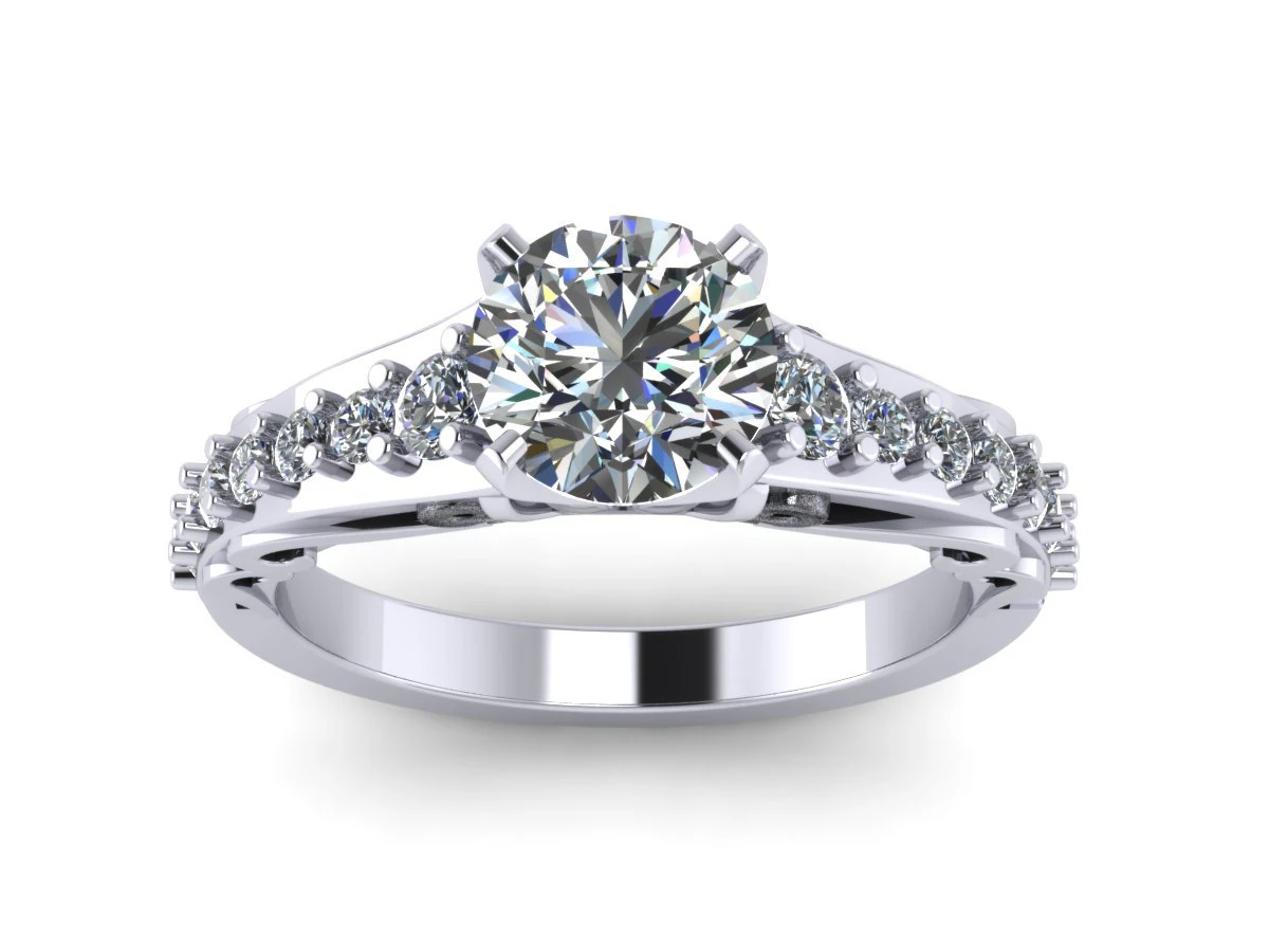 antique love diamond ring 3D Print Model .c4d .max .obj .3ds .fbx .stl .blend 