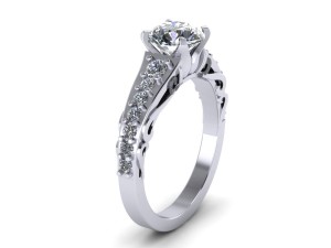 antique love diamond ring 3D Print Model