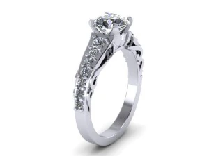 antique love diamond ring 3D Print Model