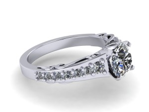 antique love diamond ring 3D Print Model