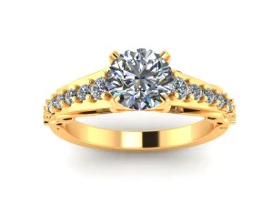 antique love diamond ring 3D Print Model