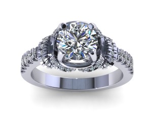 leaf precious engagement ring 3D Принт Модель