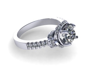 leaf precious engagement ring 3Dプリントモデル