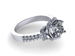 leaf precious engagement ring 3D Print Model
