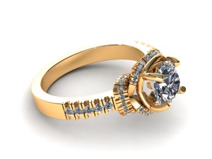 leaf precious engagement ring 3Dプリントモデル