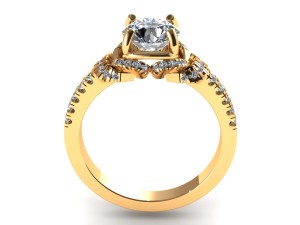 leaf precious engagement ring 3Dプリントモデル