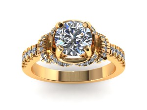 leaf precious engagement ring 3Dプリントモデル