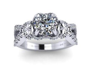 love pave set wedding ring 3D Принт Модель
