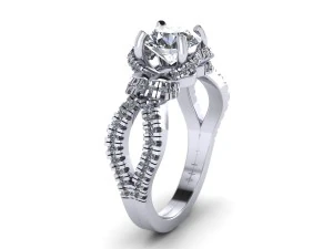 love pave set wedding ring 3D Print Model