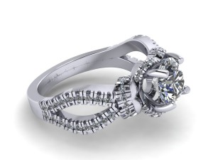 love pave set wedding ring 3Dプリントモデル