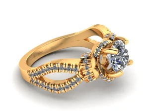 love pave set wedding ring 3D Print Model