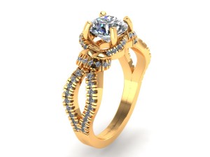 love pave set wedding ring 3Dプリントモデル